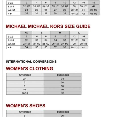 michael kors shoe size